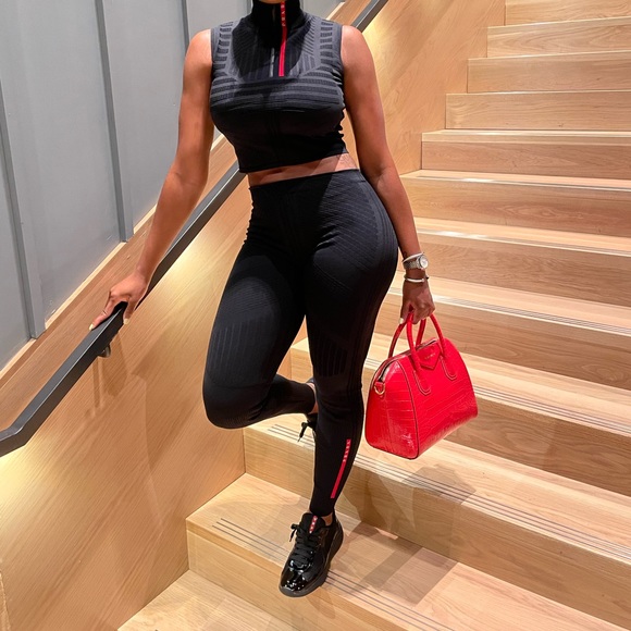 Prada Tech Rec Nylon Pique Leggings - Picture 5 of 5